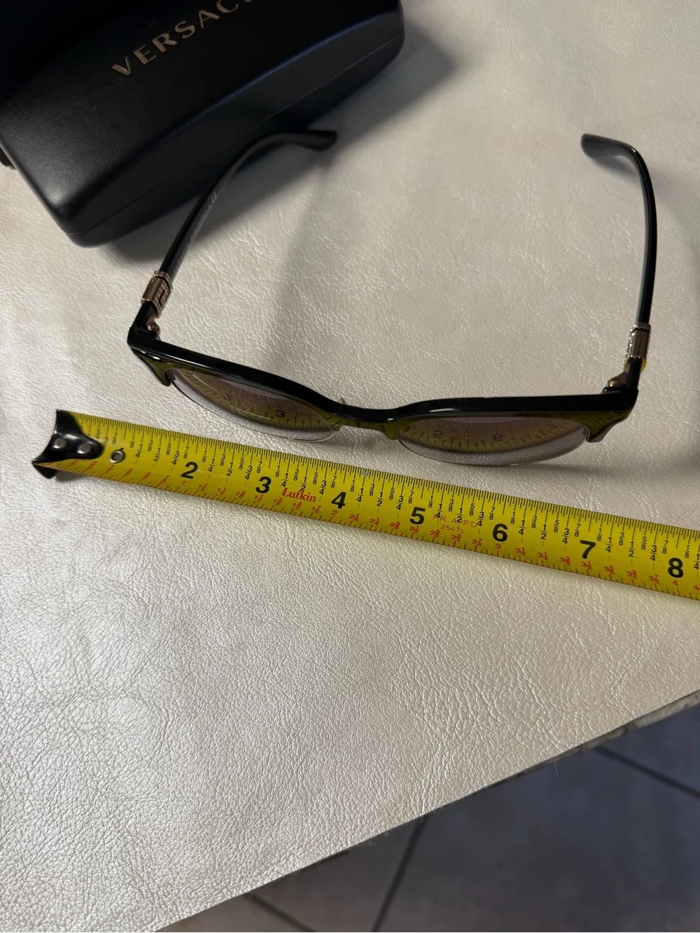Versace Black Sunglasses with Gold Accents